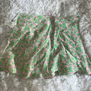 Zara Floral Skirt with Pink and Green